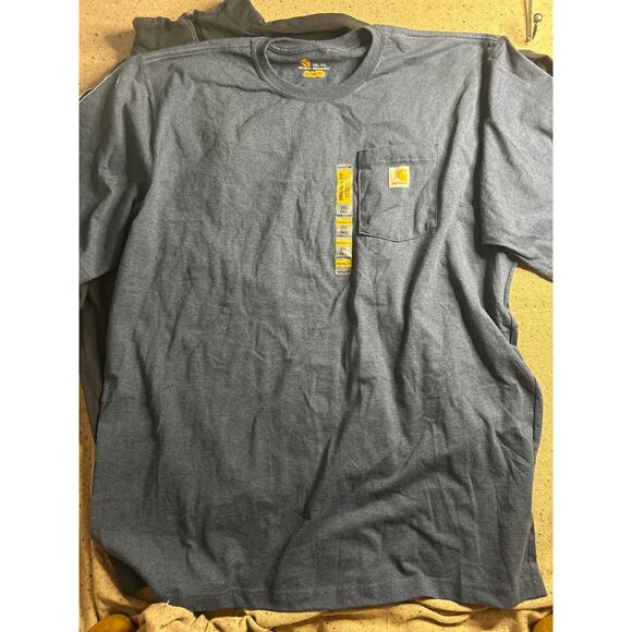 Carhartt Blue T-Shirt Lot XL XXL Tall Workwear Flaws Durable Basics - Picture 3 of 9